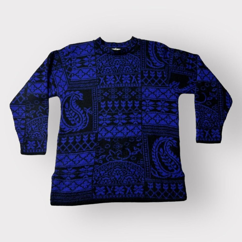 Vintage 1980s Alfred Dunner whimsy goth/grunge sweater
